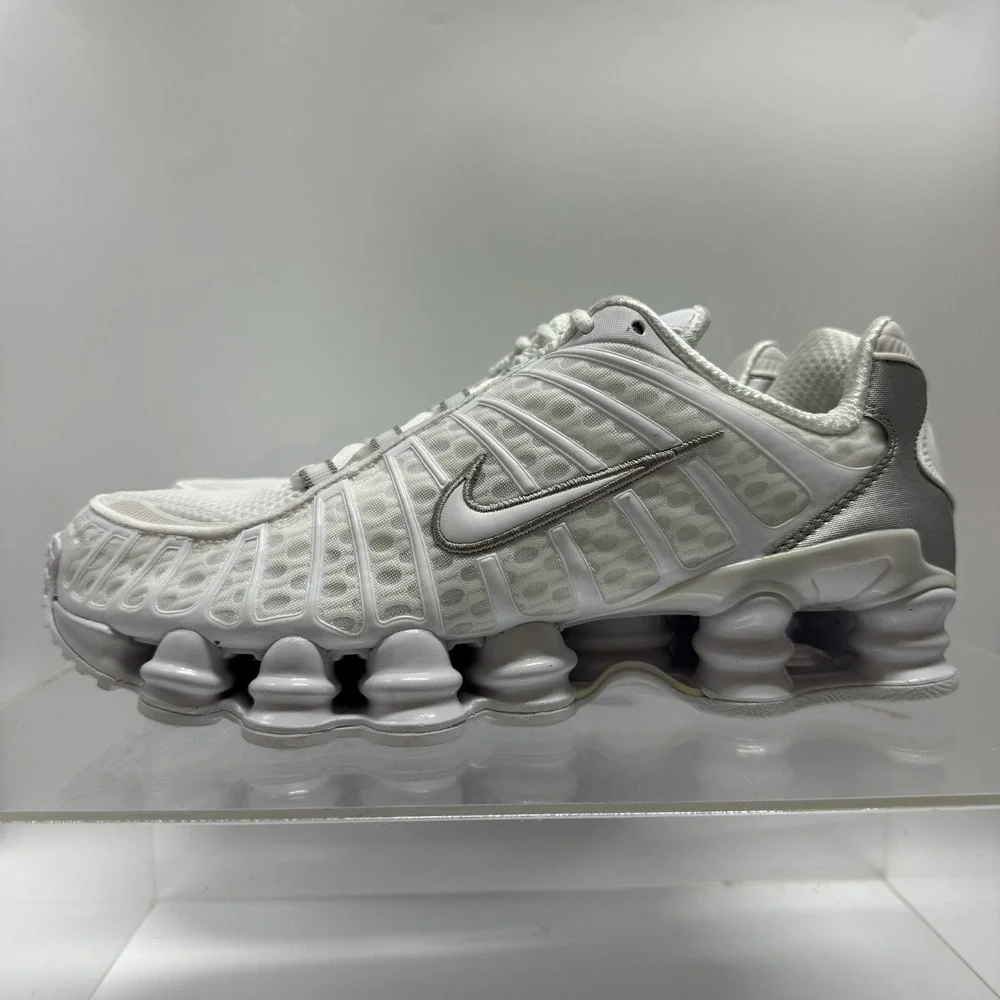 Brand New Nike Shox TL White Silver AV3595-100 Men's Size 8 / Women's Size 9.5